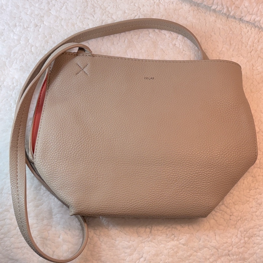 Colab Taupe Leather‎ Crossbody Bag